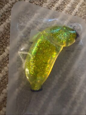 Glitter Yellow Banana Stress Toy
